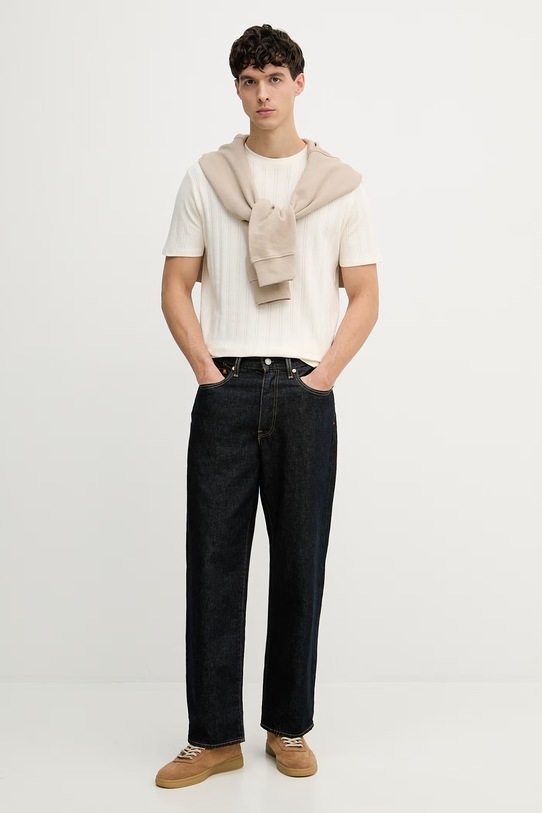 Guess t-shirt męski bawełniany M6GP29.K3188 beżowy SS26