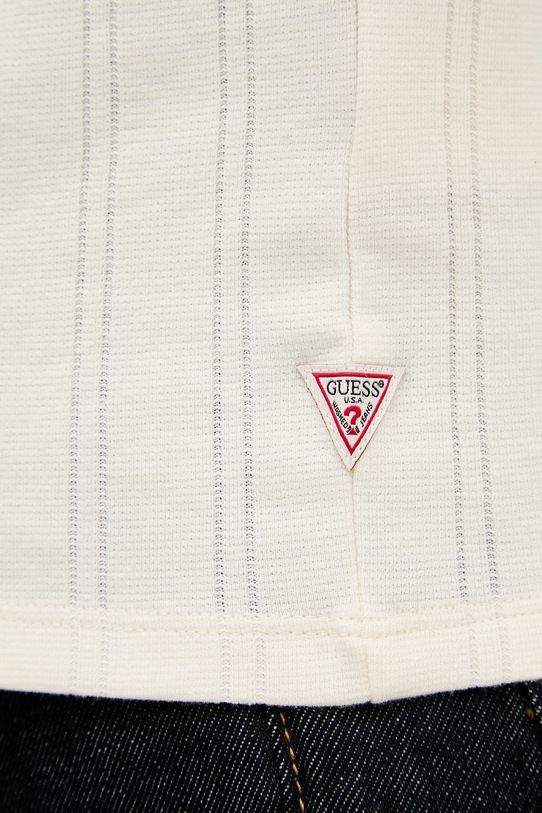 Guess t-shirt męski bawełniany M6GP29.K3188 beżowy