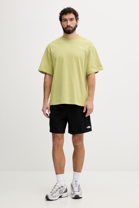 The North Face t-shirt męski bawełniany Essential Simple Dome NF0A8EVWG731 zielony SS26