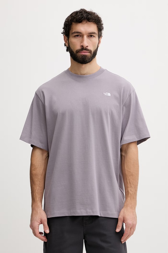 The North Face t-shirt damski bawełniany Essential Simple Dome fioletowy NF0A8EVWG7O1