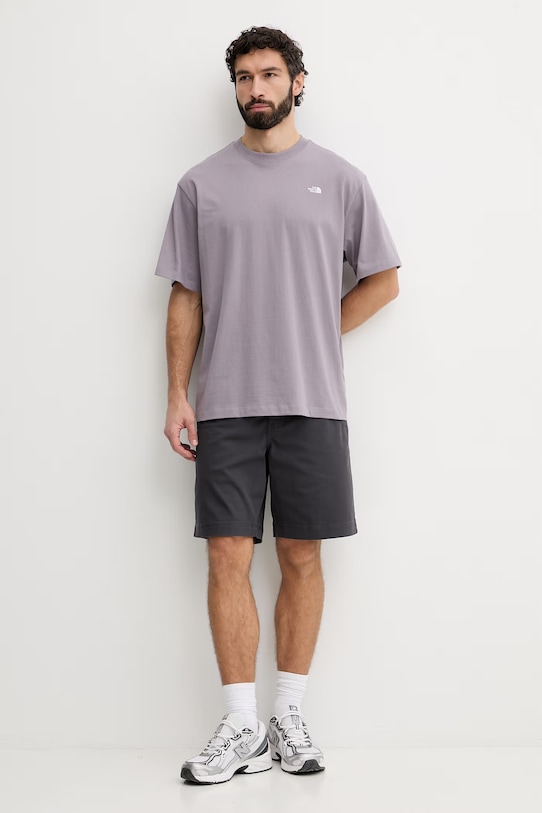 The North Face t-shirt damski bawełniany Essential Simple Dome NF0A8EVWG7O1 fioletowy SS26