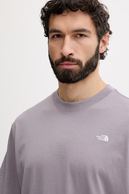 The North Face t-shirt damski bawełniany Essential Simple Dome fioletowy NF0A8EVWG7O1