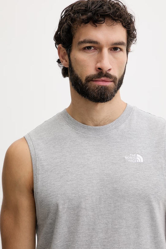 The North Face top męski z bawełną Essential Simple Dome szary NF0A8FD4CQO1