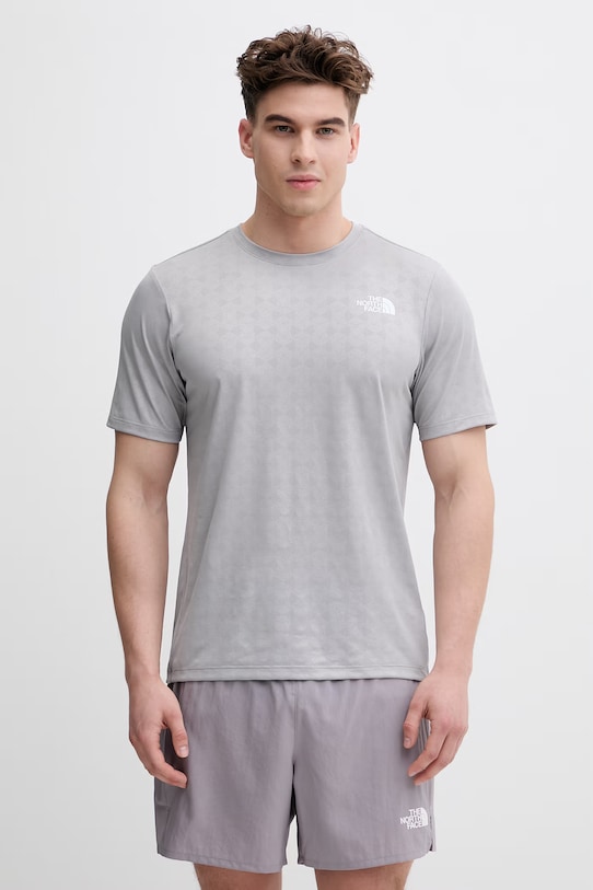 The North Face t-shirt treningowy męski PENTADOME EMBOSSED szary NF0A8G87A911