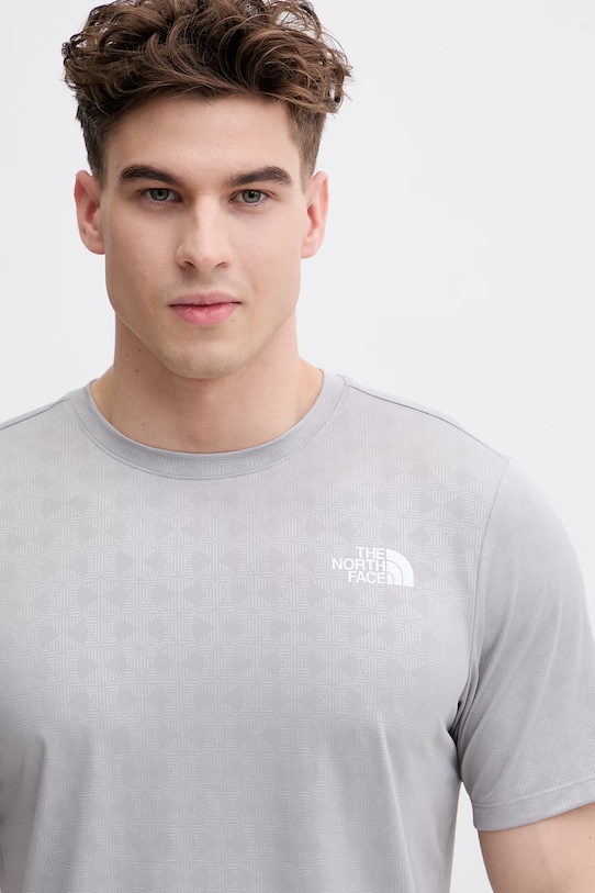 The North Face t-shirt treningowy męski PENTADOME EMBOSSED szary NF0A8G87A911