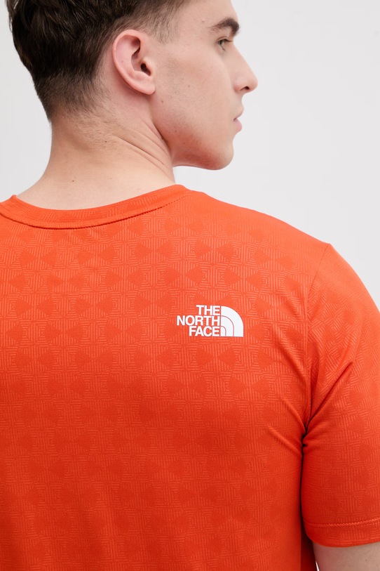 The North Face t-shirt treningowy męski PENTADOME EMBOSSED NF0A8G87G6L1 pomarańczowy