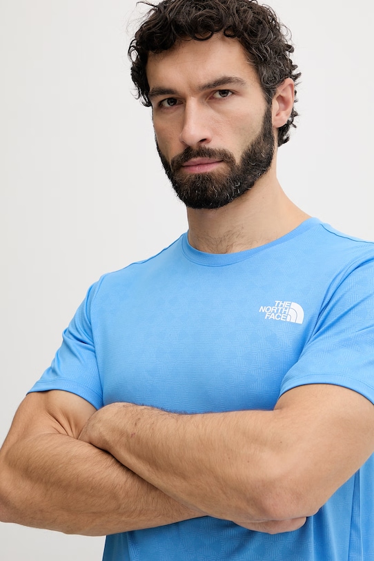 The North Face t-shirt damski PENTADOME EMBOSSED niebieski NF0A8G87H0F1