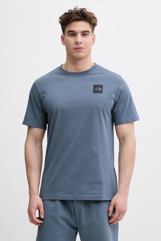 The North Face t-shirt męski z bawełną Evolution niebieski NF0A8G9C0U31