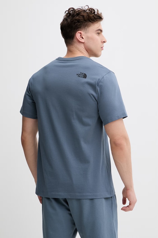 Odzież The North Face t-shirt męski z bawełną Evolution NF0A8G9C0U31 niebieski