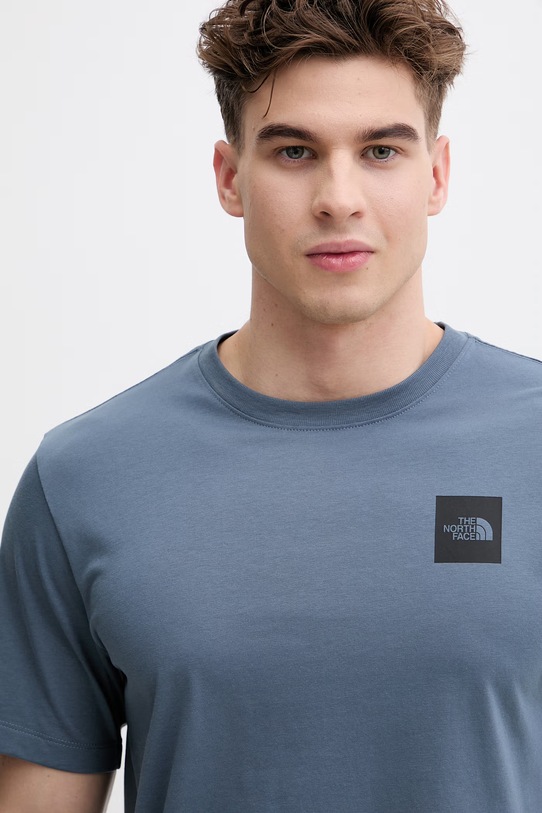 The North Face t-shirt męski z bawełną Evolution niebieski NF0A8G9C0U31
