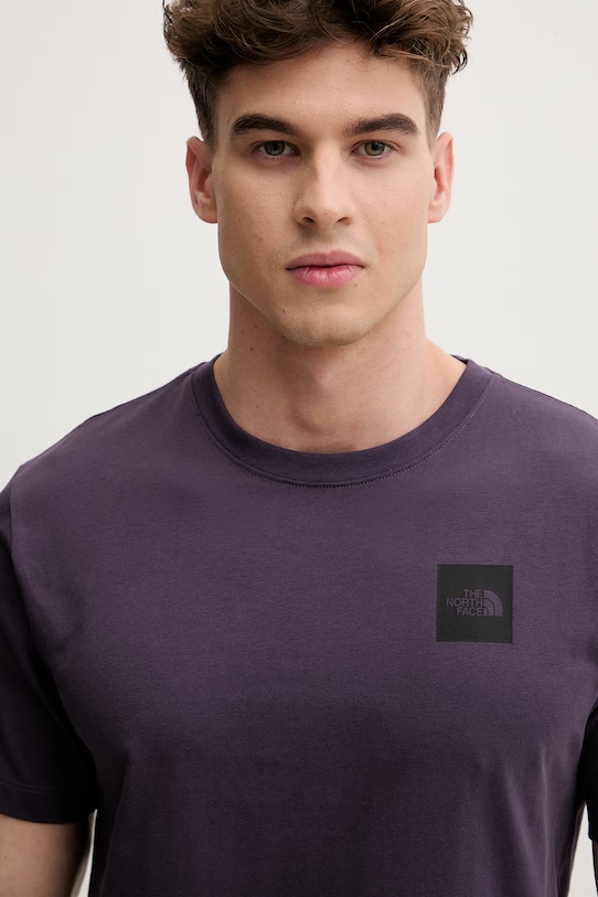 The North Face t-shirt męski z bawełną Evolution fioletowy NF0A8G9CG5O1