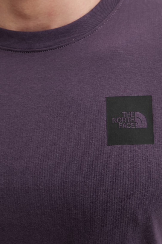 The North Face t-shirt męski z bawełną Evolution NF0A8G9CG5O1 fioletowy