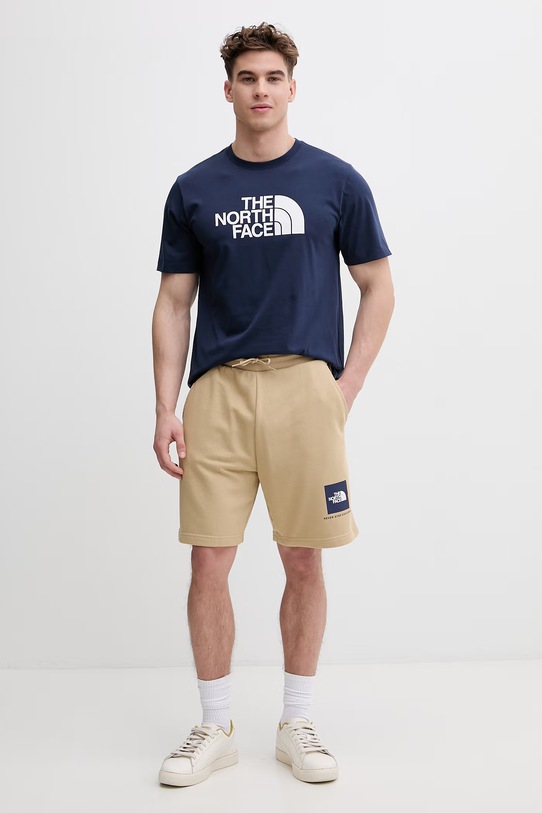 The North Face t-shirt męski z bawełną EVOLUTION NF0A8B6JI851 granatowy SS26