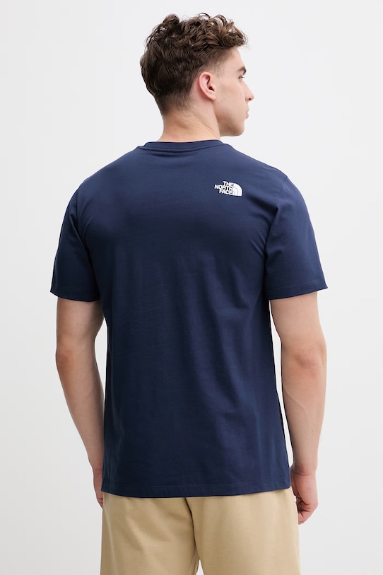 Odzież The North Face t-shirt męski z bawełną EVOLUTION NF0A8B6JI851 granatowy