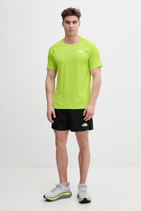 The North Face t-shirt treningowy męski SUNRISER NF0A8BBPRIQ1 zielony SS26