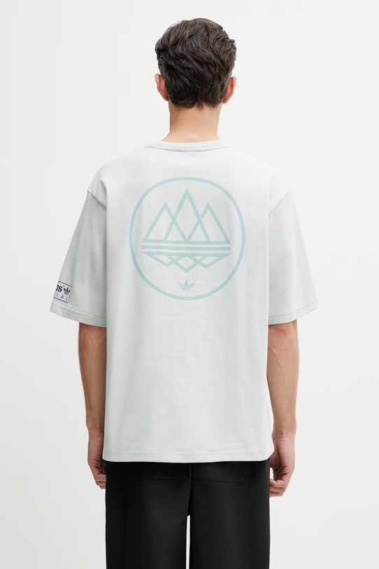 adidas Originals x SPZL majica od pamuka za muškarce tirkizna KR2731