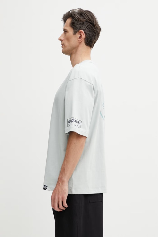 adidas Originals x SPZL tričko bavlnené pánske KR2731 tyrkysová SS26