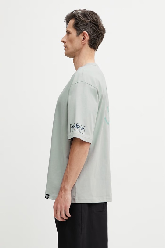 adidas Originals x SPZL majica od pamuka za muškarce KR2731 tirkizna SS26