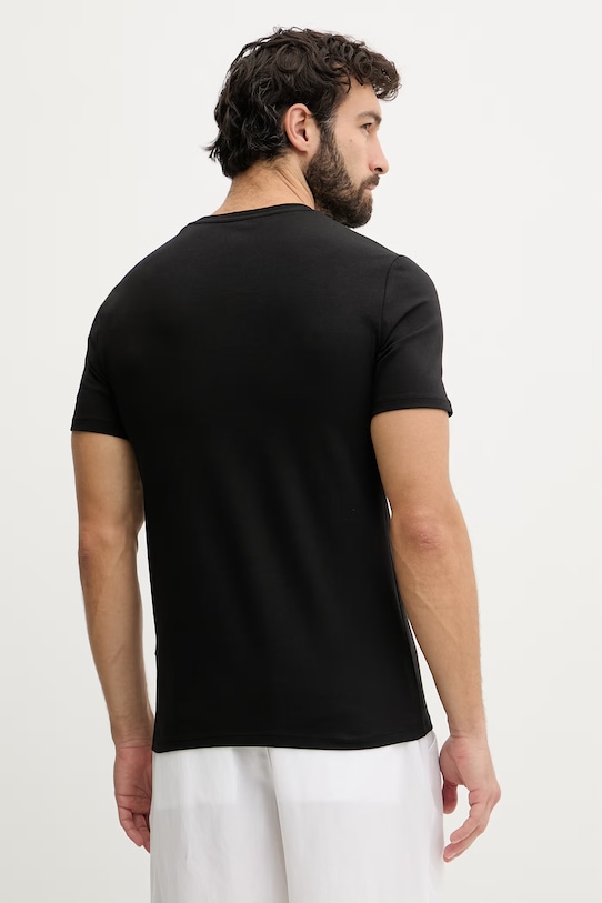 Ρούχα Guess Τοπ t-shirt ανδρικό βαμβακερό F6GI00.J1314 μαύρο