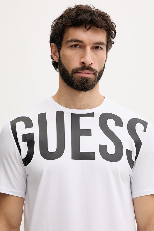 Odzież Guess t-shirt męski bawełniany F6GI01.J1314 biały