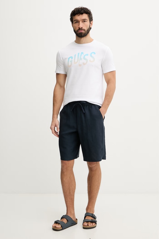 Guess T-shirt Ανδρικό Βαμβακερό F6GI02.J1314 λευκό SS26