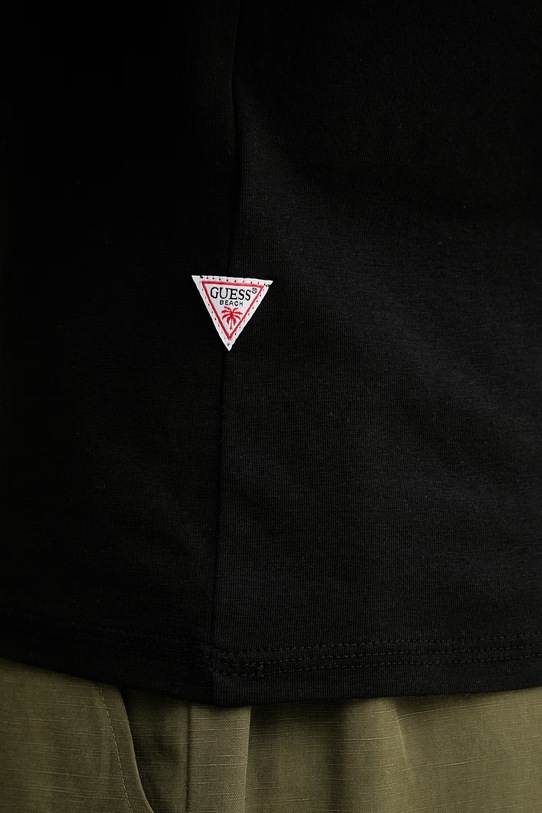 Guess t-shirt ανδρικό βαμβακερό F6GI02.J1314 μαύρο