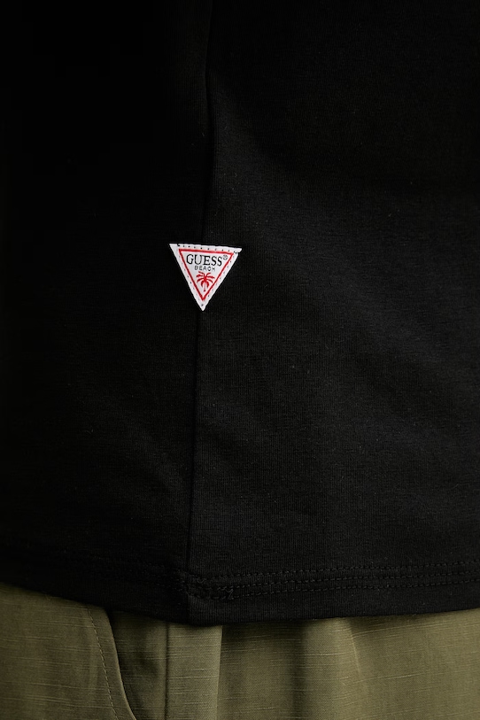 Guess t-shirt ανδρικό βαμβακερό F6GI02.J1314 μαύρο