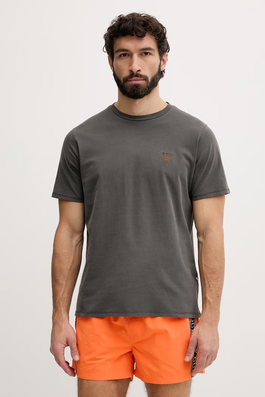 Guess t-shirt męski bawełniany F6GI10.KA260 szary SS26