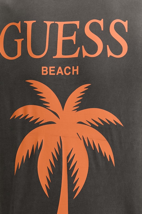 Guess t-shirt męski bawełniany szary F6GI10.KA260