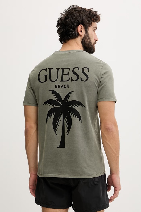 Guess tričko pánske bavlnené zelená F6GI10.KA260