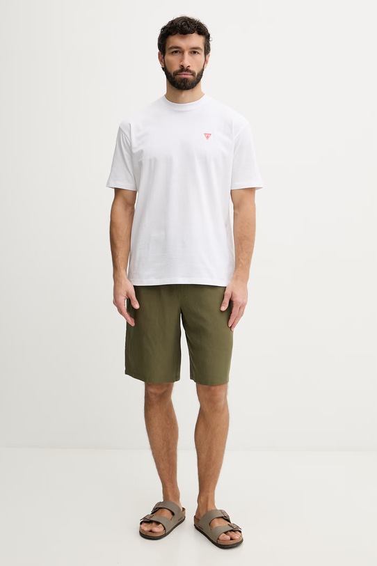 Guess pánsky bavlnený F6GI11.K8HM4 biela SS26