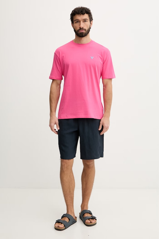 Guess pánske bavlnené F6GI11.K8HM4 ružová SS26