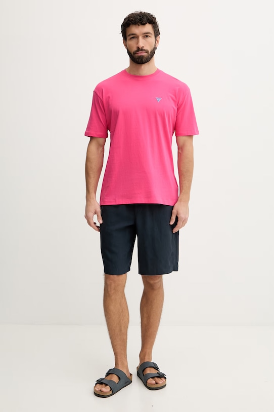 Guess pánske bavlnené F6GI11.K8HM4 ružová SS26