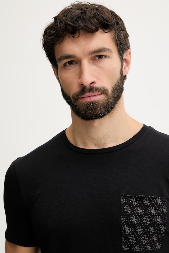 Guess T-shirt ανδρικό βαμβακερό μαύρο F6GI12.K6XN4