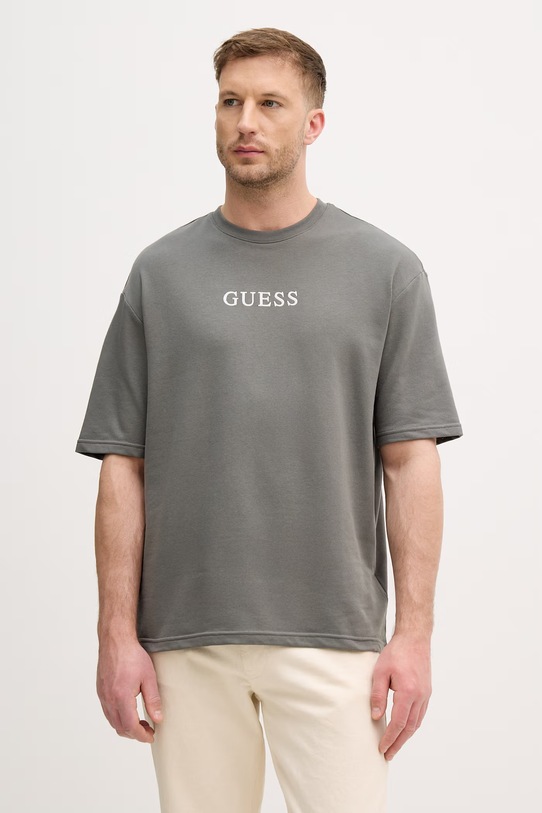 Guess t-shirt męski bawełniany BRIAN zielony U6GI00.KC241