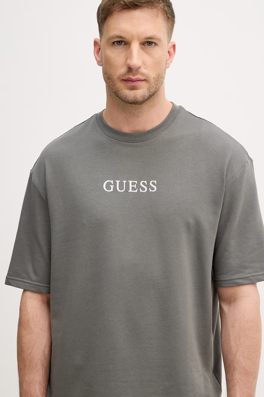 Guess t-shirt męski bawełniany BRIAN zielony U6GI00.KC241