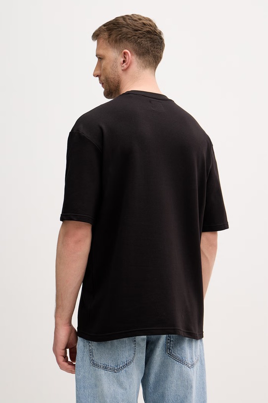 Odzież Guess t-shirt męski bawełniany BRIAN U6GI00.KC241 czarny