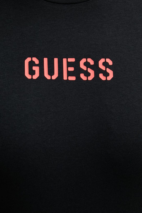 Guess t-shirt męski bawełniany z elastanem EVAN U6GM01.K6YW1 czarny