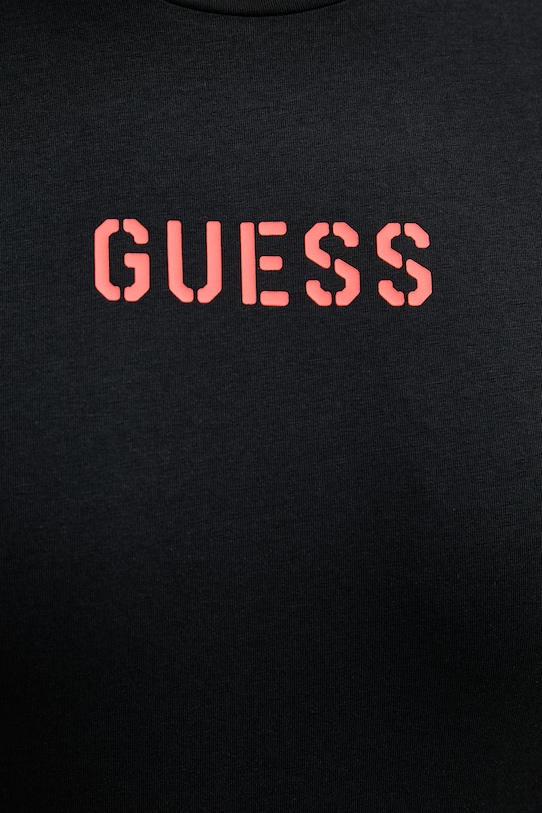 Guess t-shirt męski bawełniany z elastanem EVAN U6GM01.K6YW1 czarny
