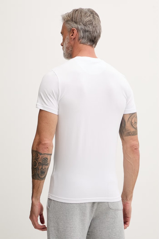 Odzież Guess T-shirt męski bawełniany z elastanem ANDREW U6GM03.K6YW1 biały