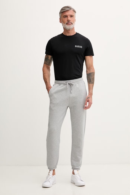 Guess T-shirt męski bawełniany z elastanem ANDREW U6GM03.K6YW1 czarny SS26