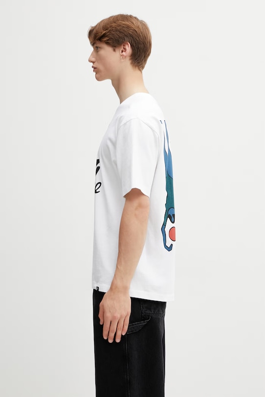 By Parra End the Loungechair tricou de bumbac bărbătesc 55160 alb SS26