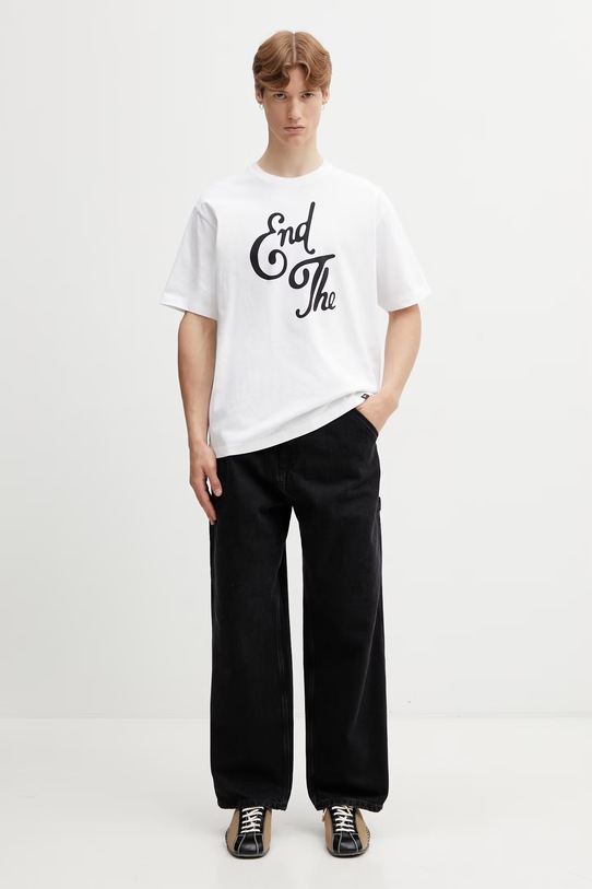 by Parra End the loungechair t-shirt męski bawełniany 55160 biały