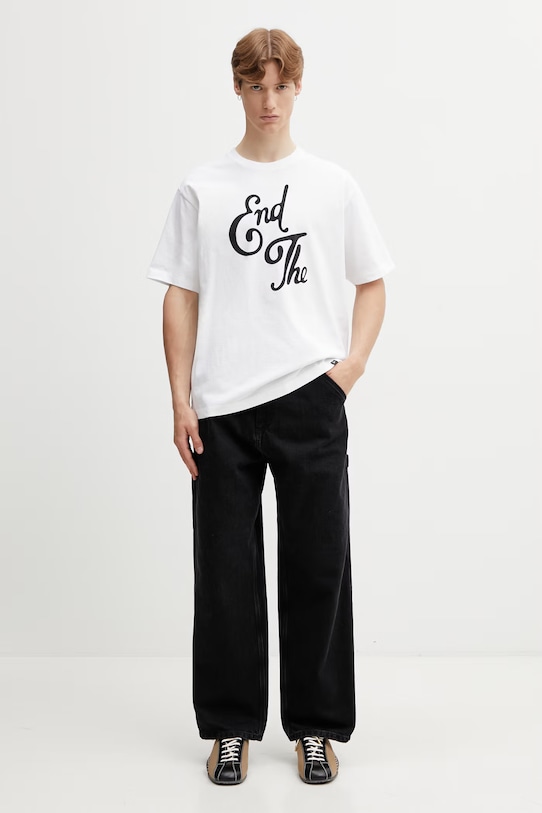 by Parra End the loungechair t-shirt męski bawełniany 55160 biały