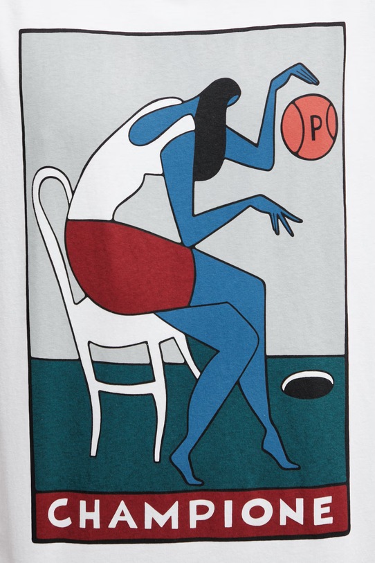 by Parra Champione футболка из хлопка для мужчин белый 55175