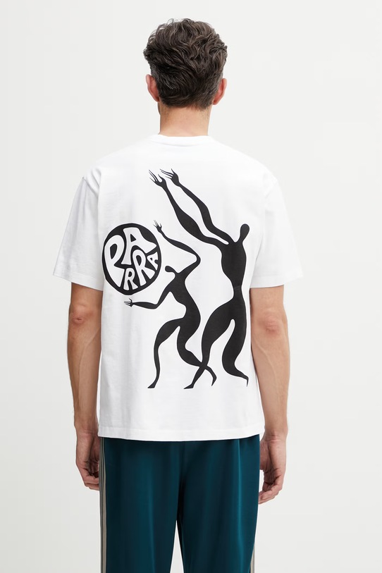 by Parra Play ball T-shirt bawełniany męski biały 55270