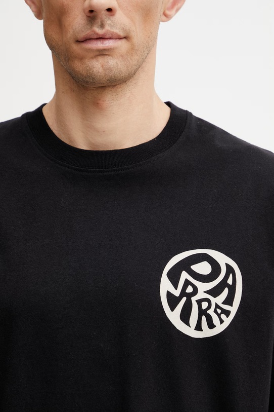 by Parra Play ball T-shirt bawełniany męski czarny 55272