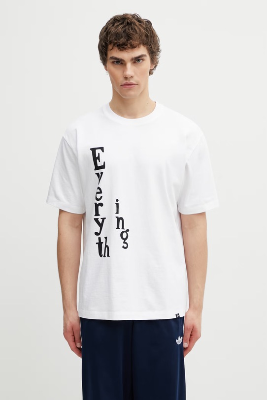 Odzież by Parra Everything T-shirt męski bawełniany 55280 biały