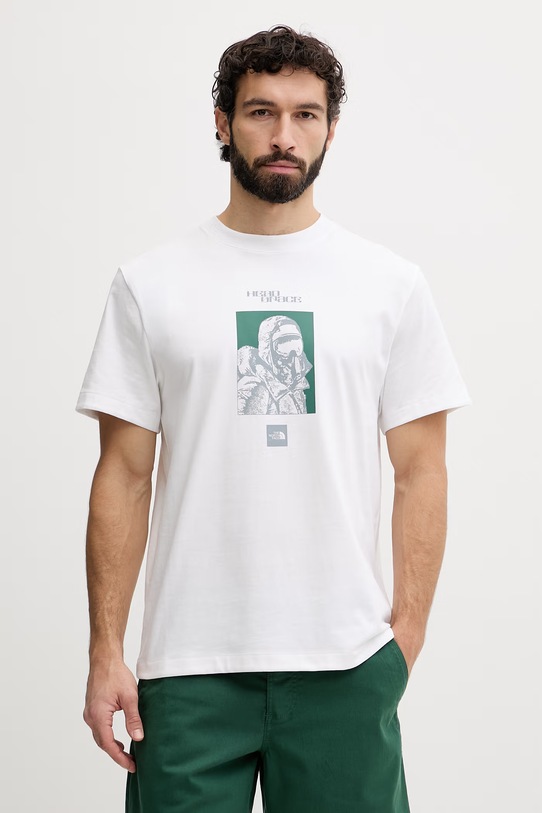 The North Face t-shirt męski bawełniany EXPLORER RELAXED biały NF0A8G9MFN41