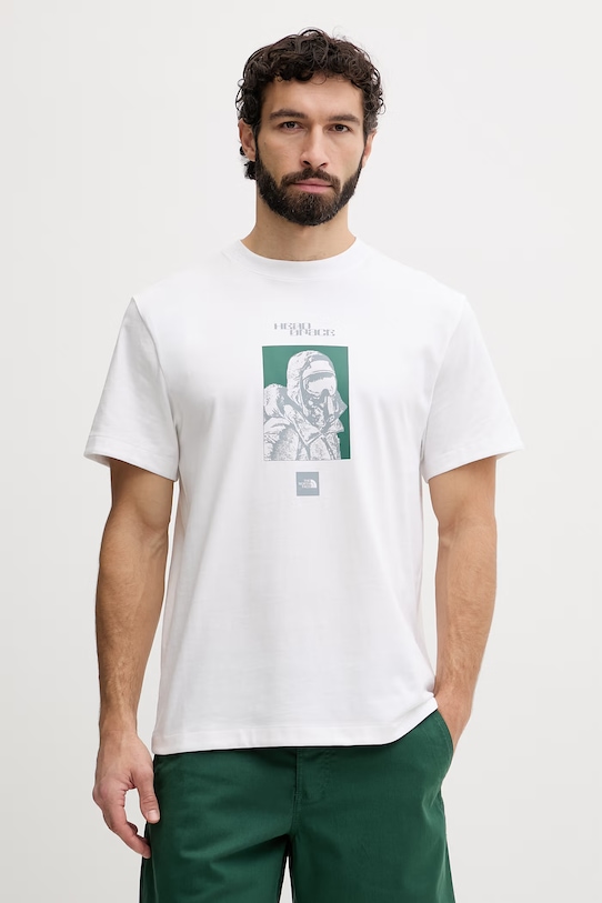 The North Face t-shirt męski bawełniany EXPLORER RELAXED biały NF0A8G9MFN41